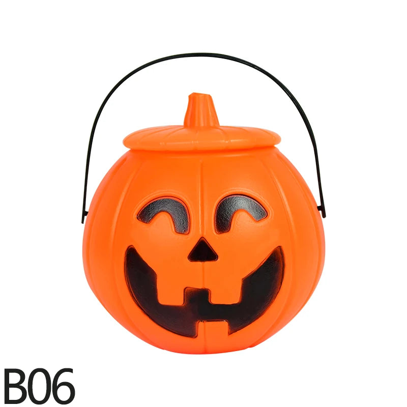 1/3Pc Halloween Candy Bucket Pumpkin Bucket Portable Basket Kids Favor Trick or Treat Bucket Halloween Party Decoration Supplies